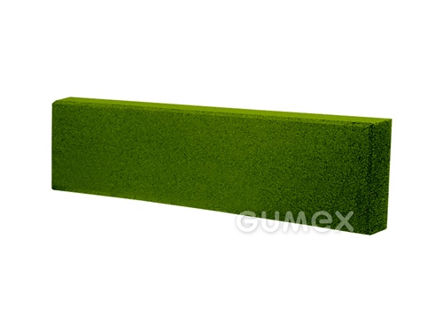 Elastický obrubník ELASTON-ELTEC, hrúbka 30mm, šírka 250mm, dĺžka 1000mm, recyklovaná guma, PU pojivo, zelená